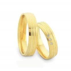 8-14 kt Rotgold Ringe - 3 Brillanten