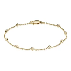 Kugelkette armband auf Ankerring aus 8 kt Gold