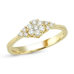 Lily - Ring aus 14 Karat Gold mit Diamanten von insgesamt 0,30 Karat