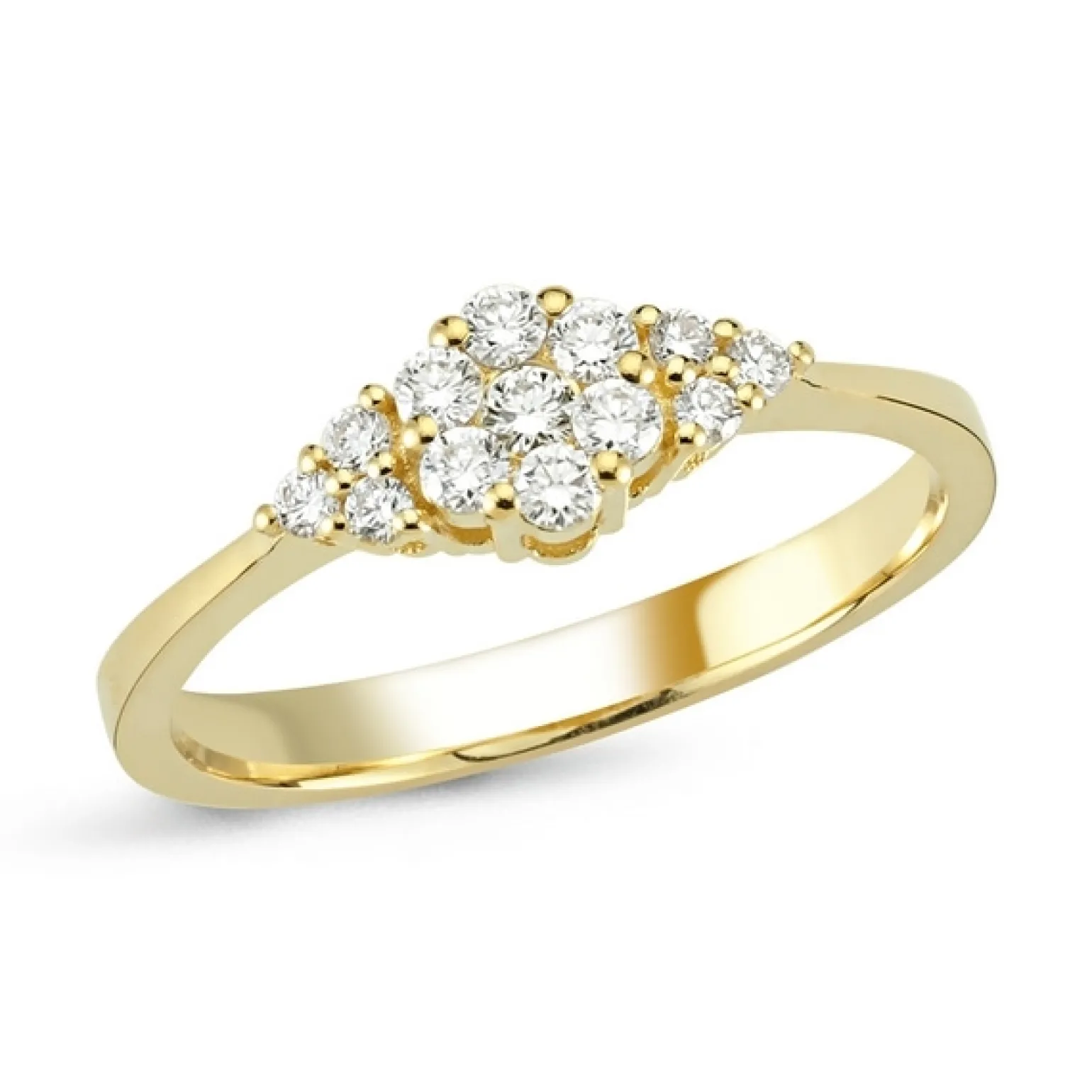 Lily - Ring aus 14 Karat Gold mit Diamanten von insgesamt 0,30 Karat