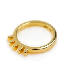 LULU Copenhagen Blinken ring aus vergoldetem silber