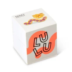 LULU Copenhagen Schlangenohrring aus vergoldete silber mit rosa Kristall