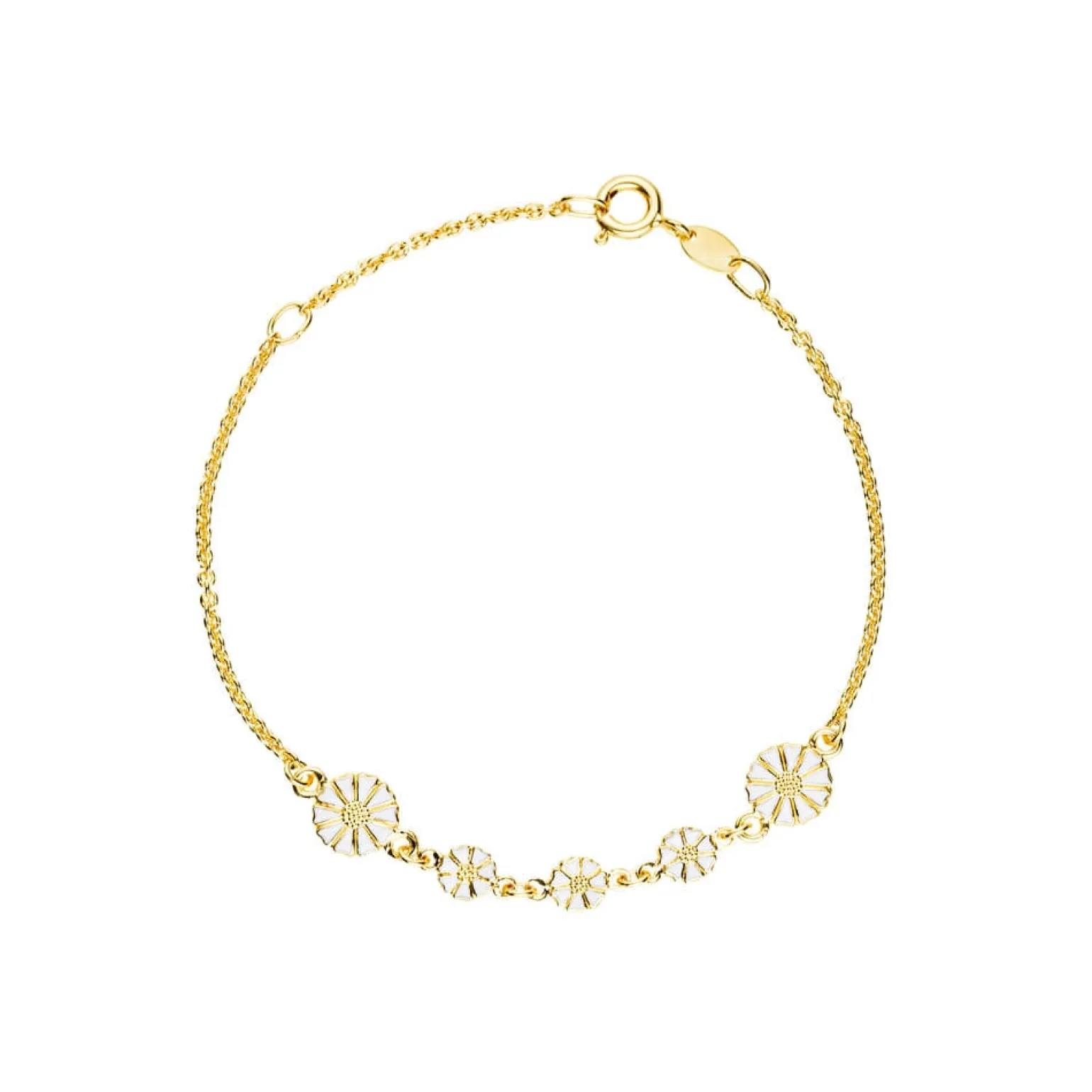 Lund Copenhagen - Marguerite Armband in vergoldete silber mit 5 Blumen