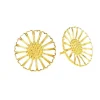 Lund Copenhagen Marguerite Ohrstecker - weiß vergoldet 18mm