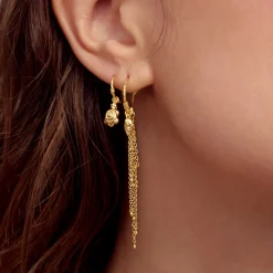 Maanesten - Alona-Ohrringe in vergoldete silber mit Schildkröte