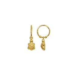 Maanesten - Alona-Ohrringe in vergoldete silber mit Schildkröte