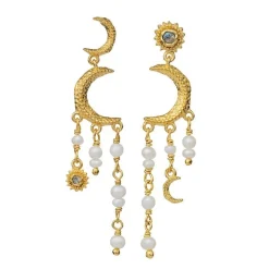 Maanesten - Astrea Ohrring aus vergoldetem Silber