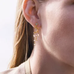 Maanesten - Astrea Ohrring aus vergoldetem Silber