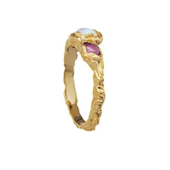 Maanesten - Baila Ring aus vergoldetem Silber mit Steinen
