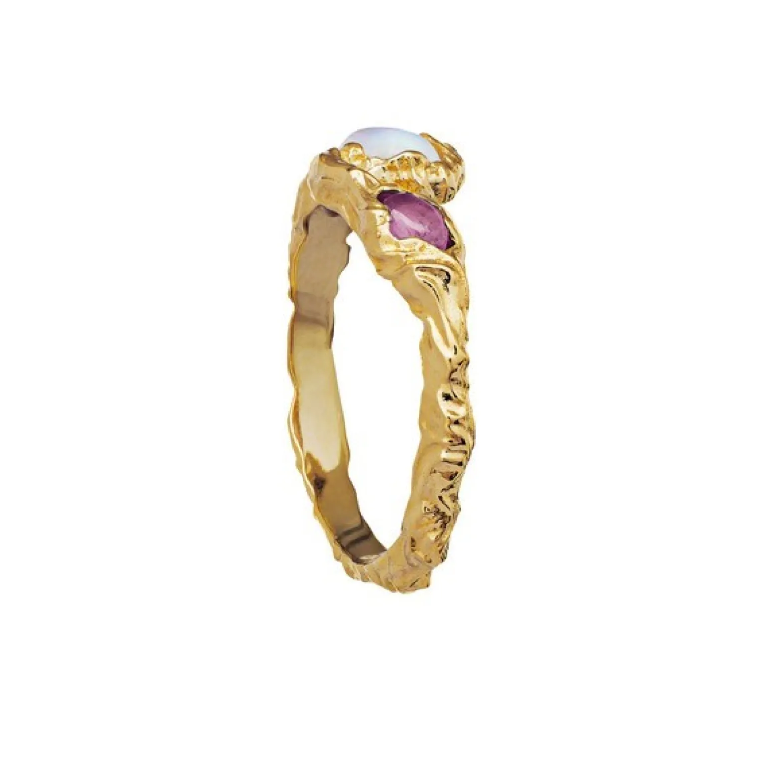 Maanesten - Baila Ring aus vergoldetem Silber mit Steinen