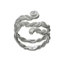 Maanesten - Bobie-Ring in Silber mit gerillter Oberfläche**