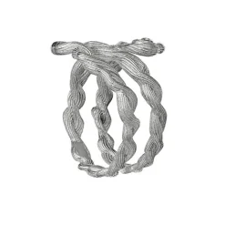 Maanesten - Bobie-Ring in Silber mit gerillter Oberfläche**