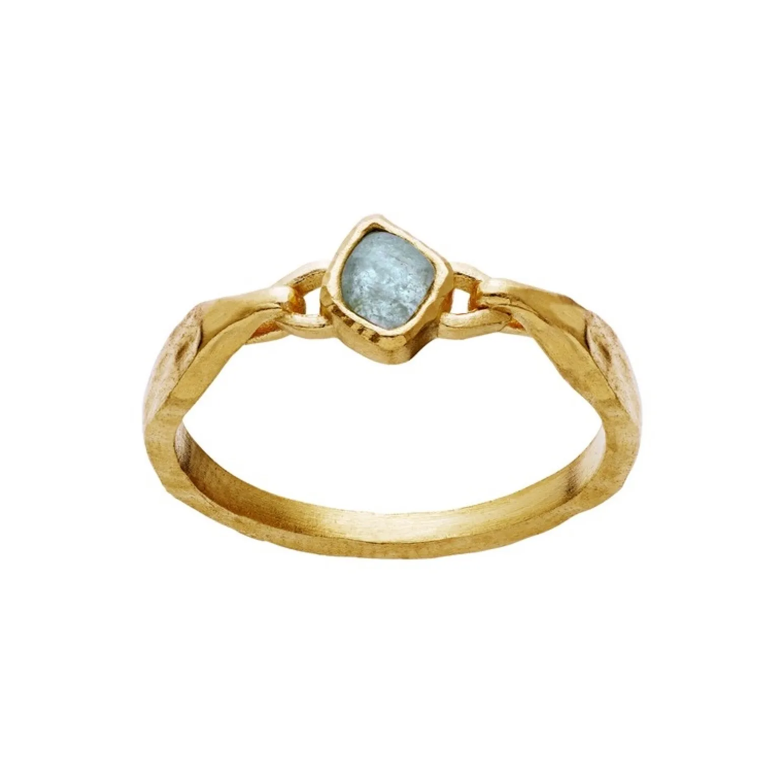 Maanesten - Emmalou vergoldeter Ring mit Aquamarin