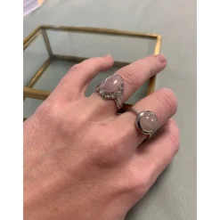 Maanesten - Godindering Kunzit in Silber