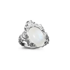 Maanesten - Godindering mit Mondstein in Silber