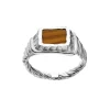 Maanesten - Kim Ring in Silber mit Tigerauge steine**