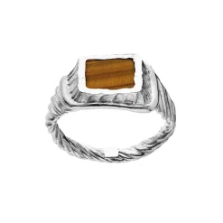 Maanesten - Kim Ring in Silber mit Tigerauge steine**