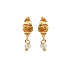 Maanesten - Lucca-Ohrringe aus vergoldetem Silber mit Perle*
