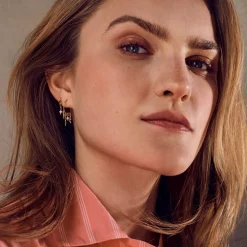 Maanesten - Lucca-Ohrringe aus vergoldetem Silber mit Perle*