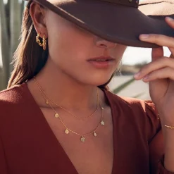 Maanesten - Nala Halsband in vergoldetem Silber 41cm