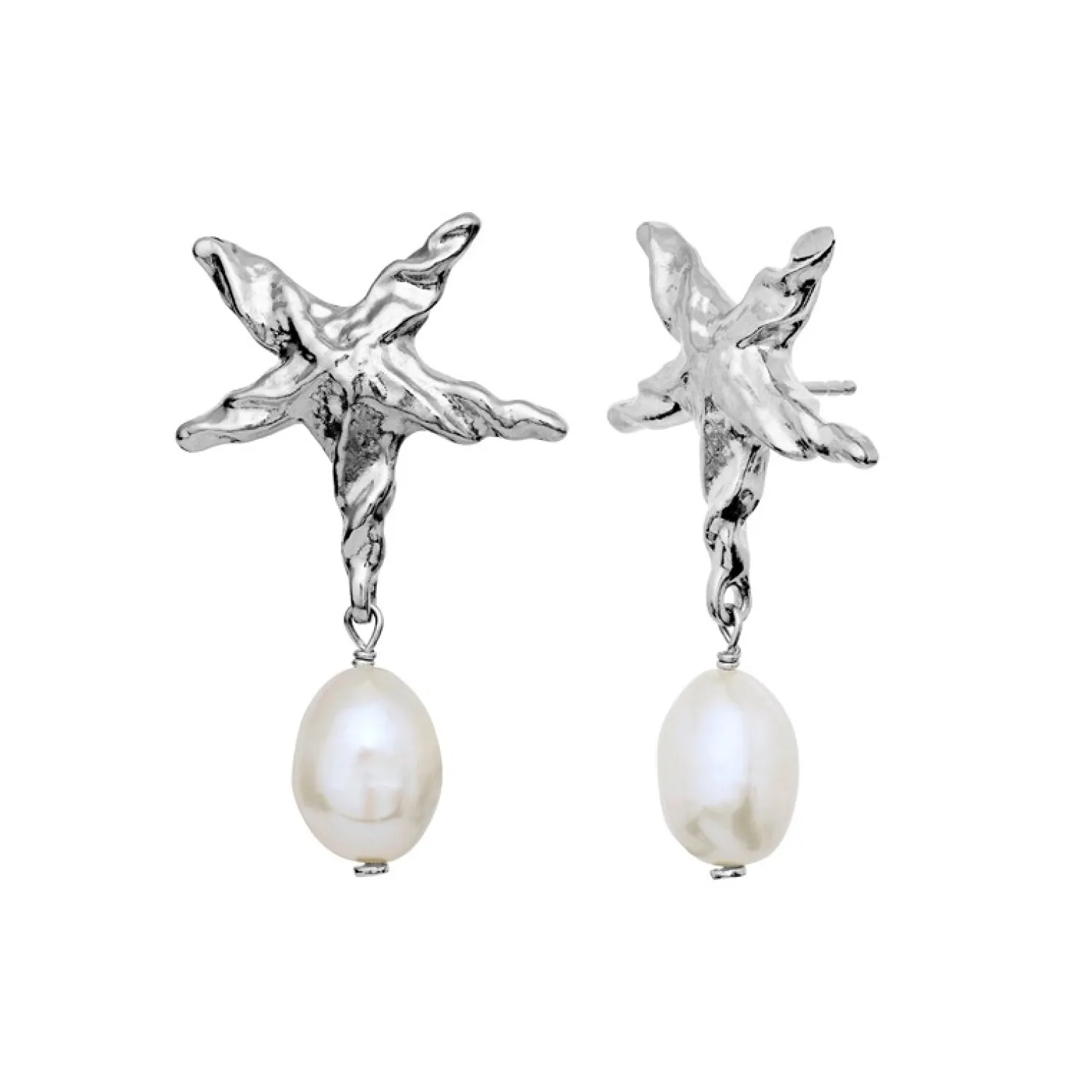 Maanesten - Patti Ohrringe aus silber mit Perle