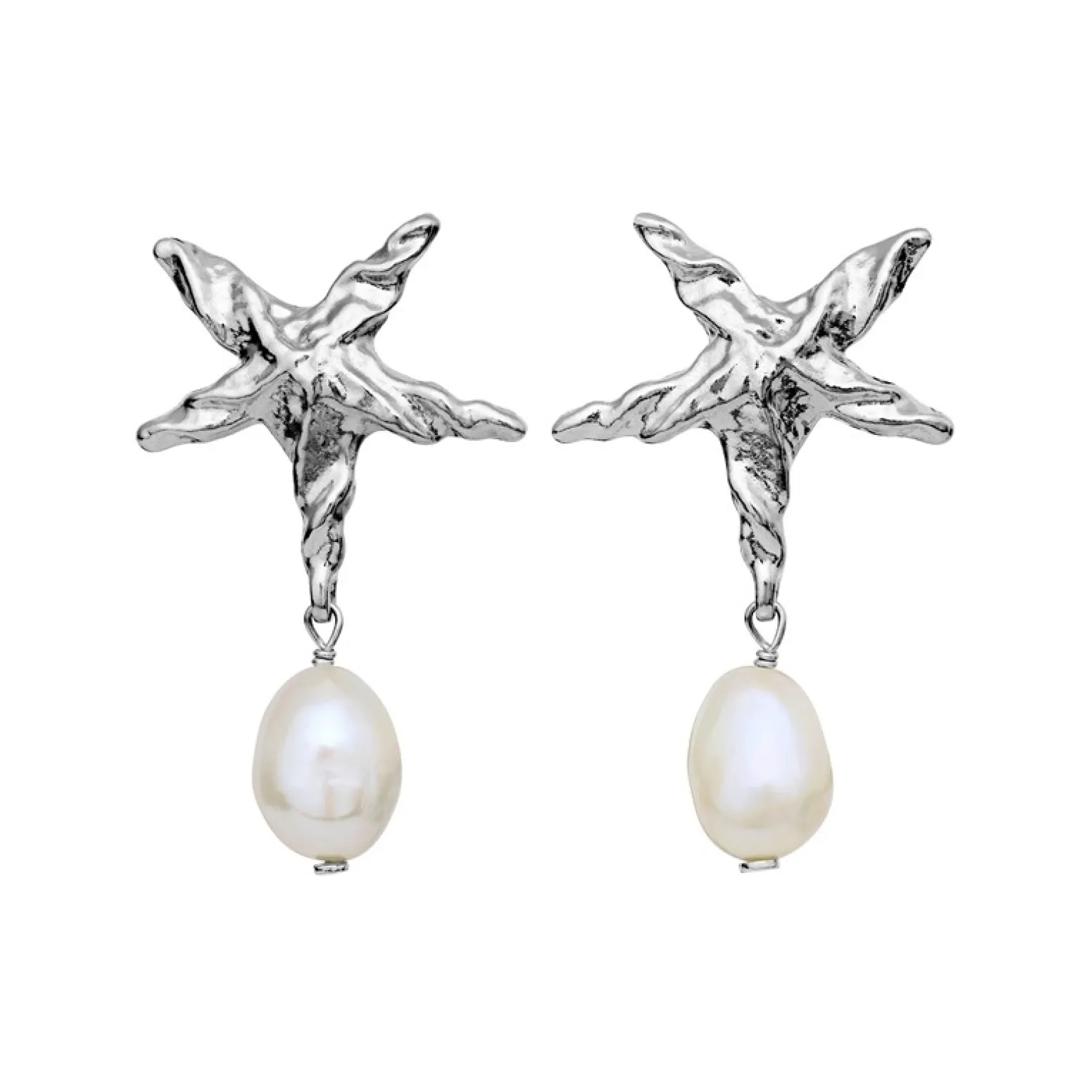 Maanesten - Patti Ohrringe aus silber mit Perle