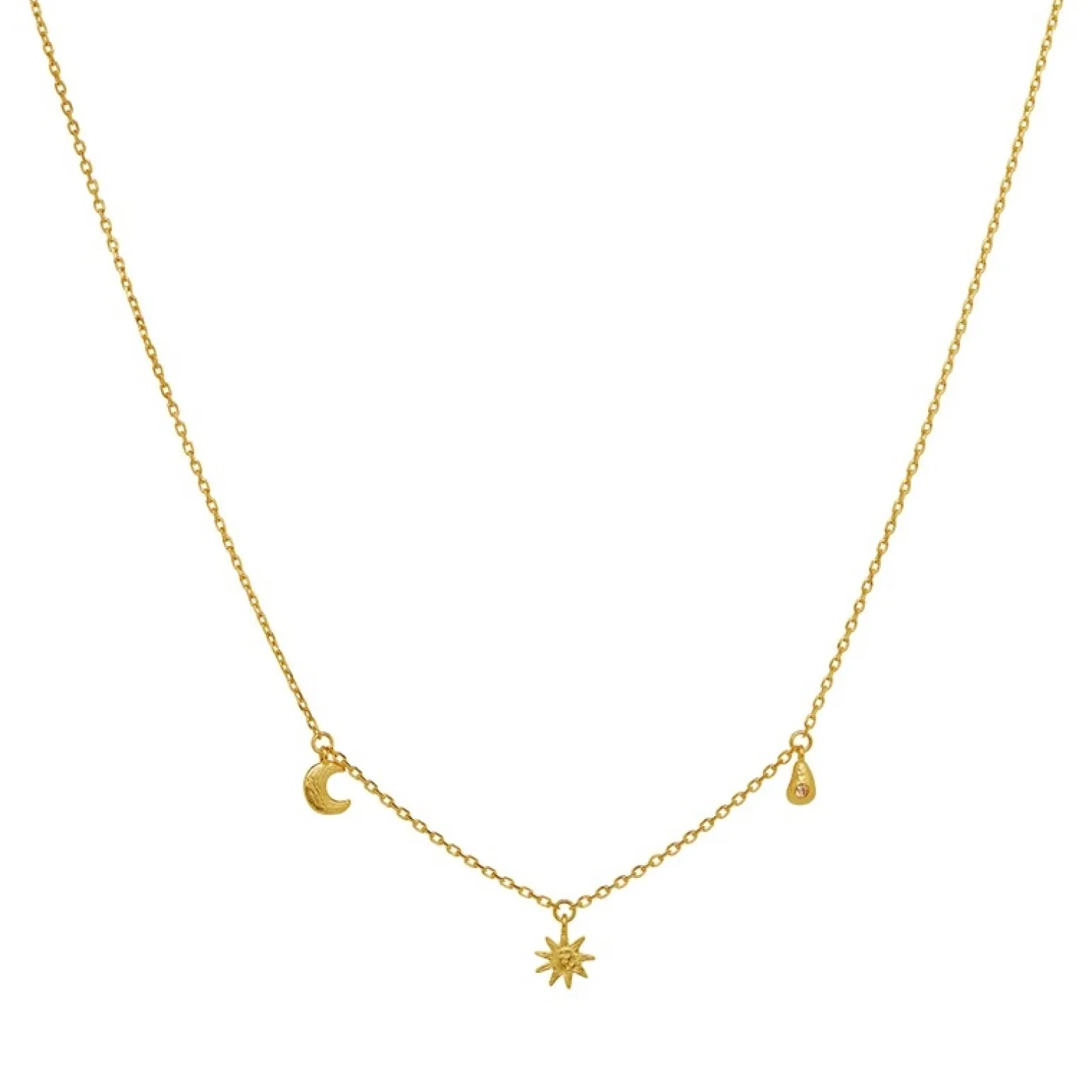Maanesten - Sadie Halskette in vergoldete silber