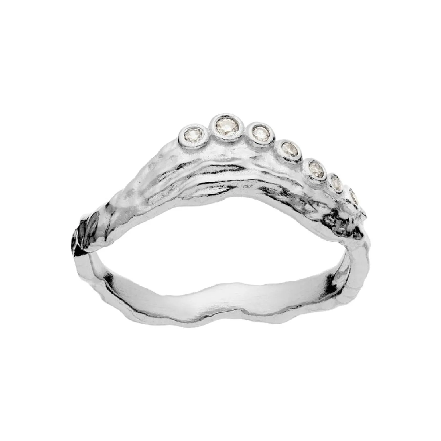 Maanesten - Selene Ring in silber mit zirkonia
