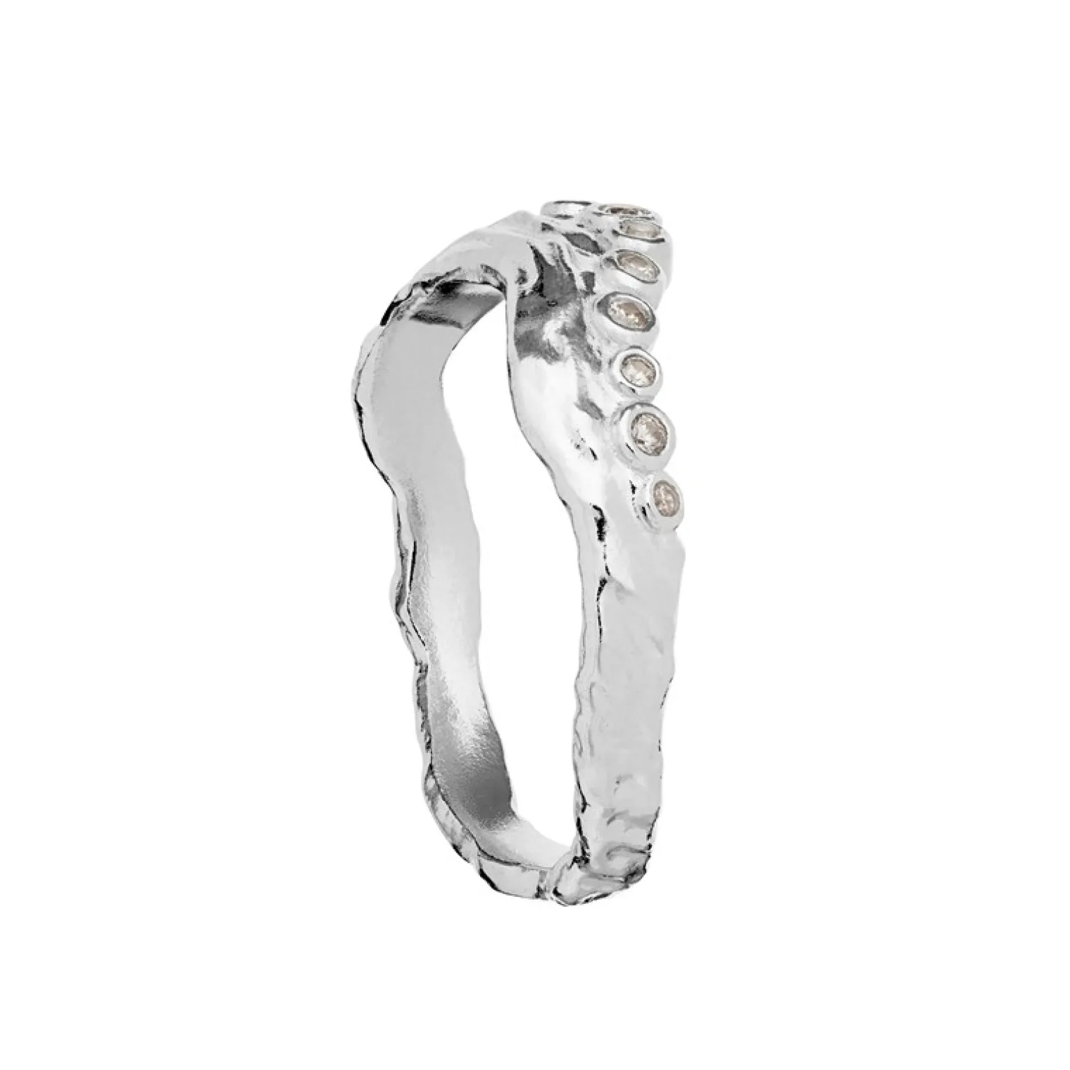 Maanesten - Selene Ring in silber mit zirkonia