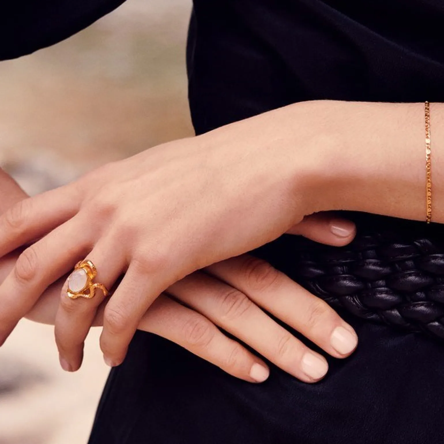 Maanesten - Sirenenring aus vergoldetem Silber