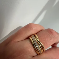 Mads Z - Bandring aus 8 kt. Gold mit zirkonia