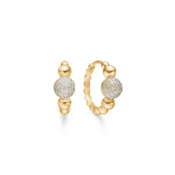 Mads Z - Big Diamond Ball Ohrringe aus 14 Karat Gold mit insgesamt 0,47 Karat