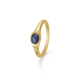 Mads Z - Cabochon-Ring aus 14 Karat Gold mit Saphir