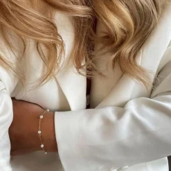 Mads Z - Cloverarmband mit Zirkon in Silber