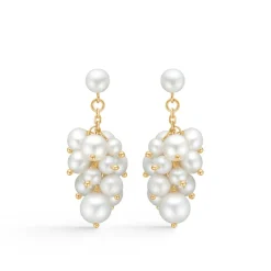 Mads Z - Coco Ohrringe aus 8ct. Gold mit kleinen Perlen