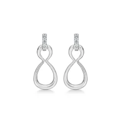 Mads Z - Devotion Ohrringe in silber mit Anhänger und zirkonia