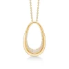 Mads Z - Diamond Ellipse Anhänger aus 14 Karat Gold mit Diamanten