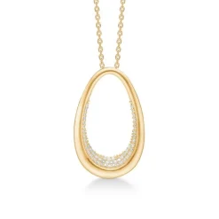 Mads Z - Diamond Ellipse Anhänger aus 14 Karat Gold mit Diamanten