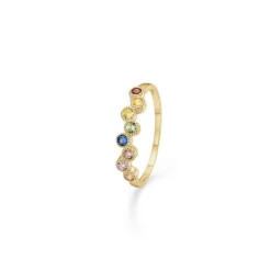 Mads Z - Dido Colour Ring mit farbigen Zirkonen aus 8kt. Gold