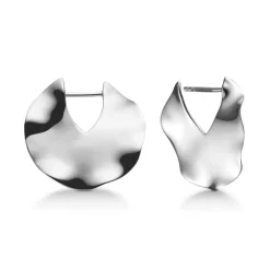 Mads Z - Drape Ohrringe aus rhodiniertem Metall silber