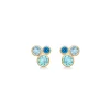 Mads Z - Emily Ohrringe aus 8 Karat Gold mit blauem zirkonia