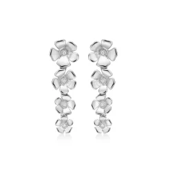 Mads Z - Fleur-Ohrringe in silber mit Topasen