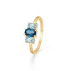 Mads Z - Hyacinth ring aus 8 kt. Gold mit blauem Topas