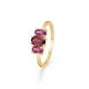Mads Z - Hyacinth ring aus 8 kt. Gold mit rosa Topas und Rhodonit