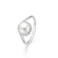 Mads Z - Kimberly Ring in silber mit Topas + Zuchtperle