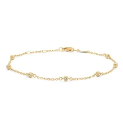 Mads Z - Nora armband in 8kt. Gold m. zirkonia