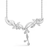 Mads Z - Olive Love Halskette aus Silber mit Blattmuster
