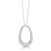 Mads Z - Open Ellipse Halskette in Silber