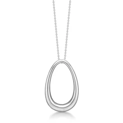 Mads Z - Open Ellipse Halskette in Silber