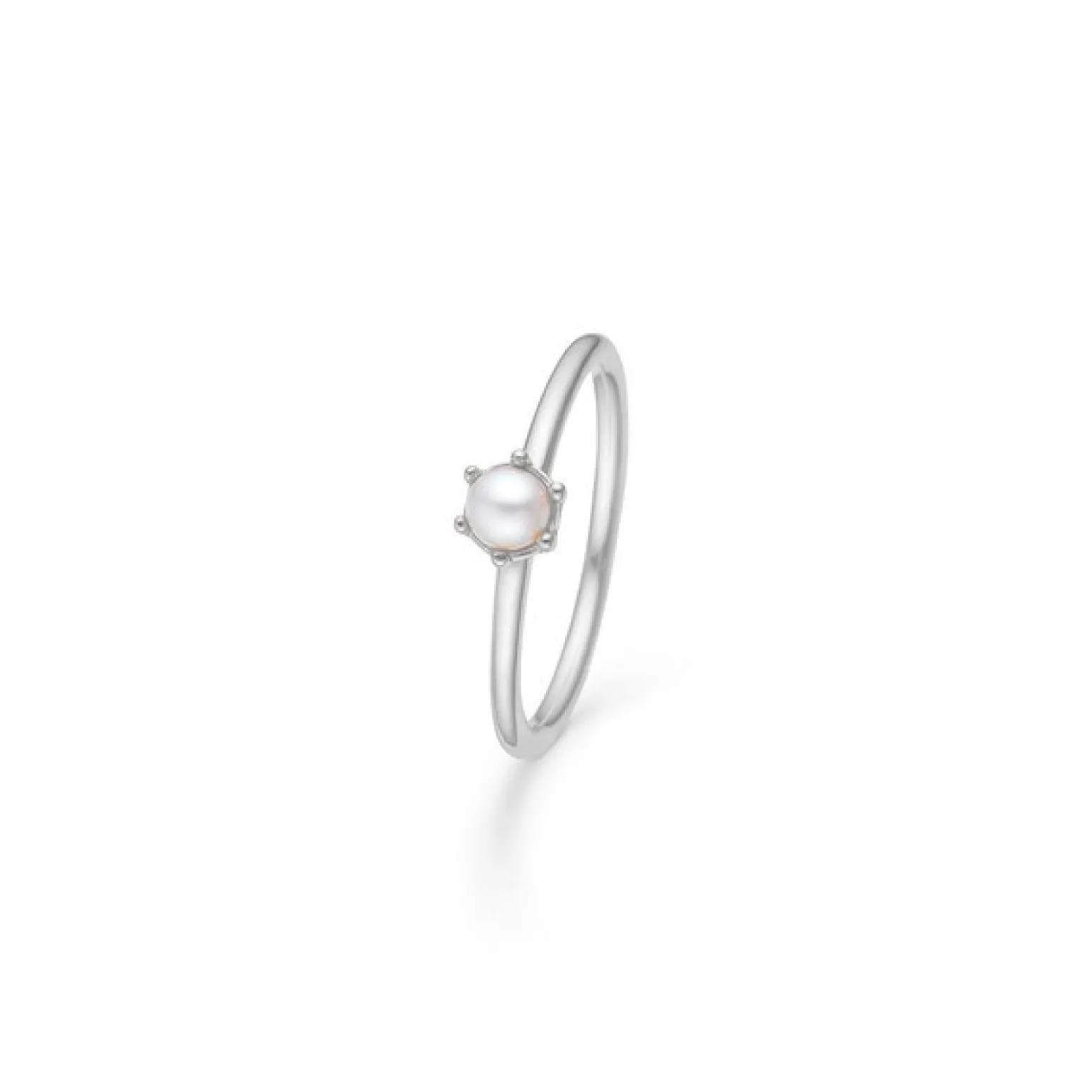 Mads Z - Poetry Solitaire Perle Ring in Silber mit Perle